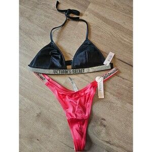 Victorias Secret bikini set shine thong and top
